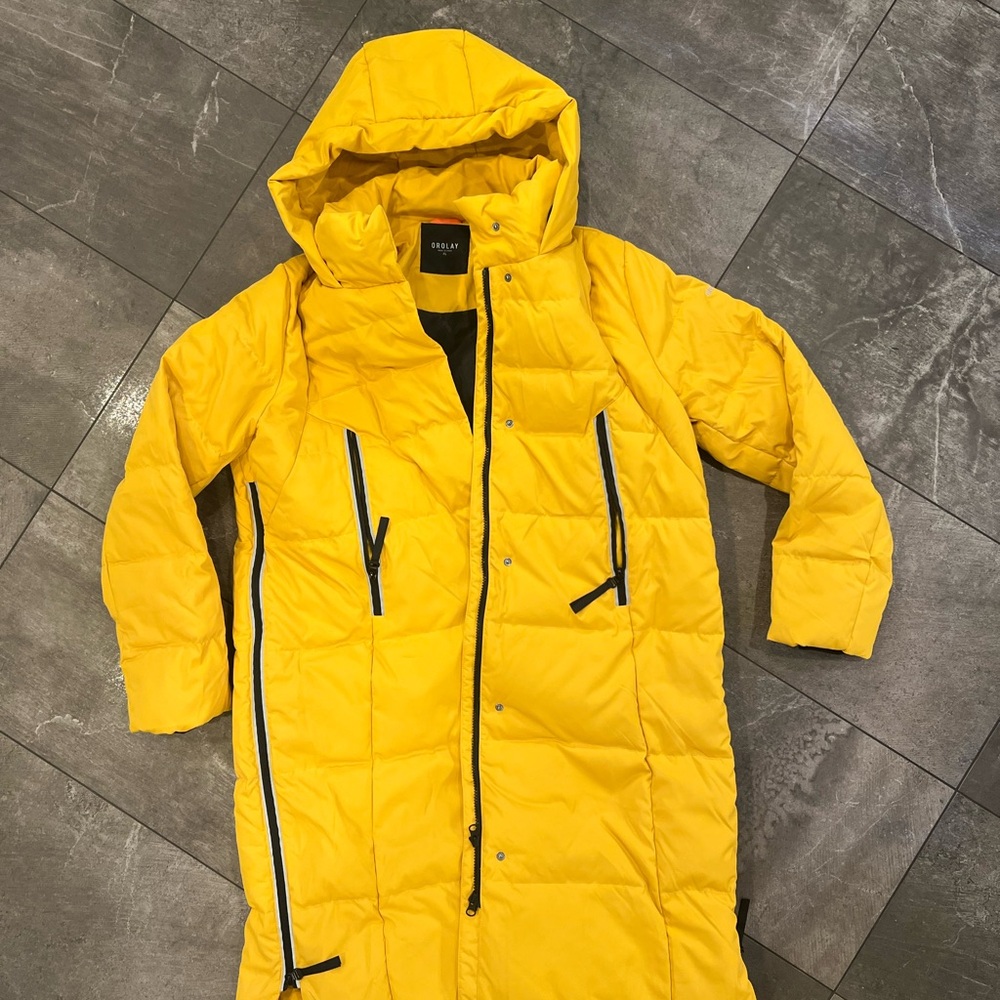 Orolay puffer jacket knee length thick with pockets, side zippers size XL - Picture 7 of 16